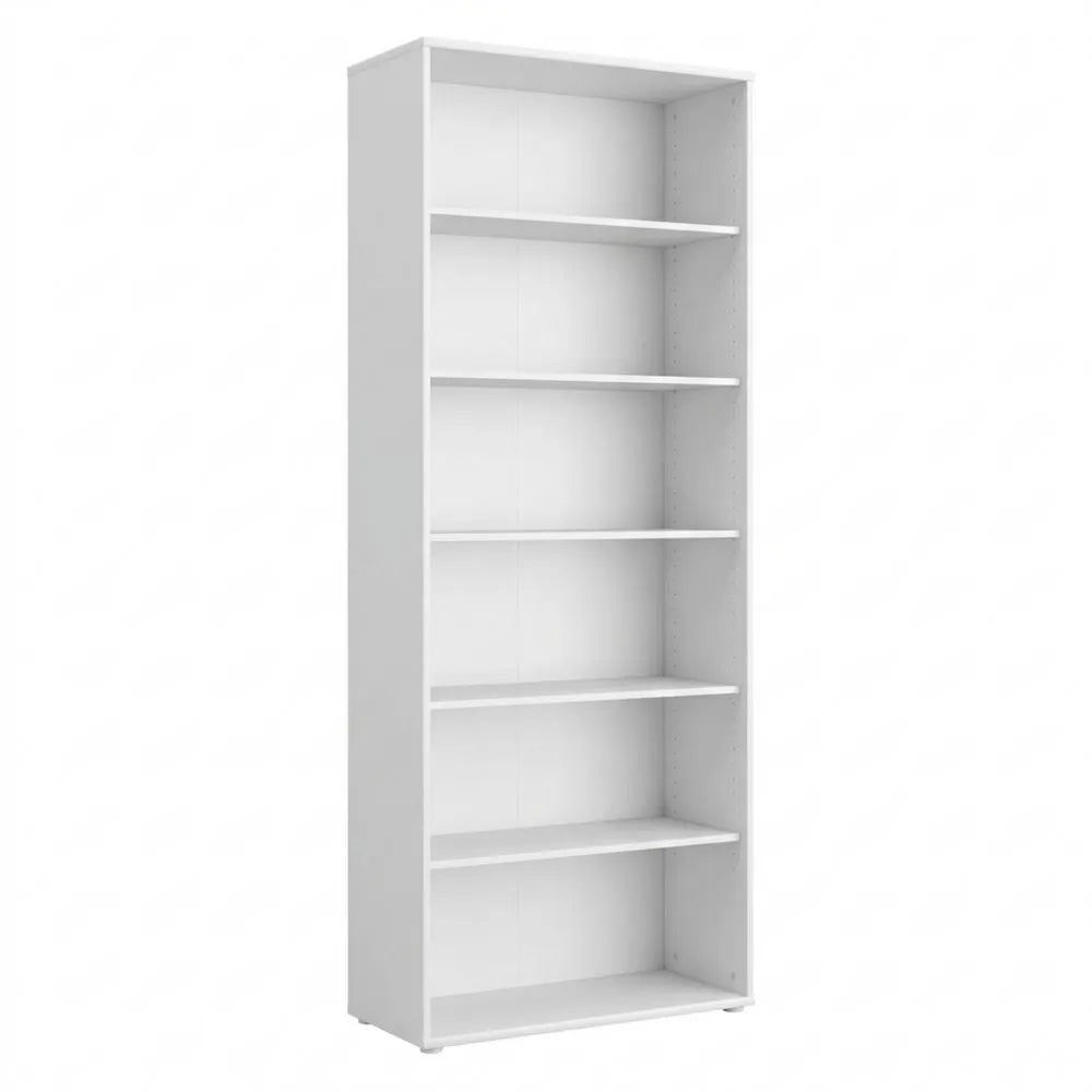 Modernes Bücherregal mit 5 Regalböden für Büro und Kinderzimmer, Weiß