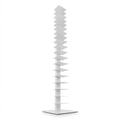 Großes Standregal in Weiß für Bücher, 170,5 cm hoch, platzsparend mit modernem Design