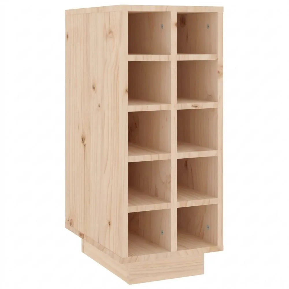 Weinregal aus Holz für 10 Flaschen mit Stauraum