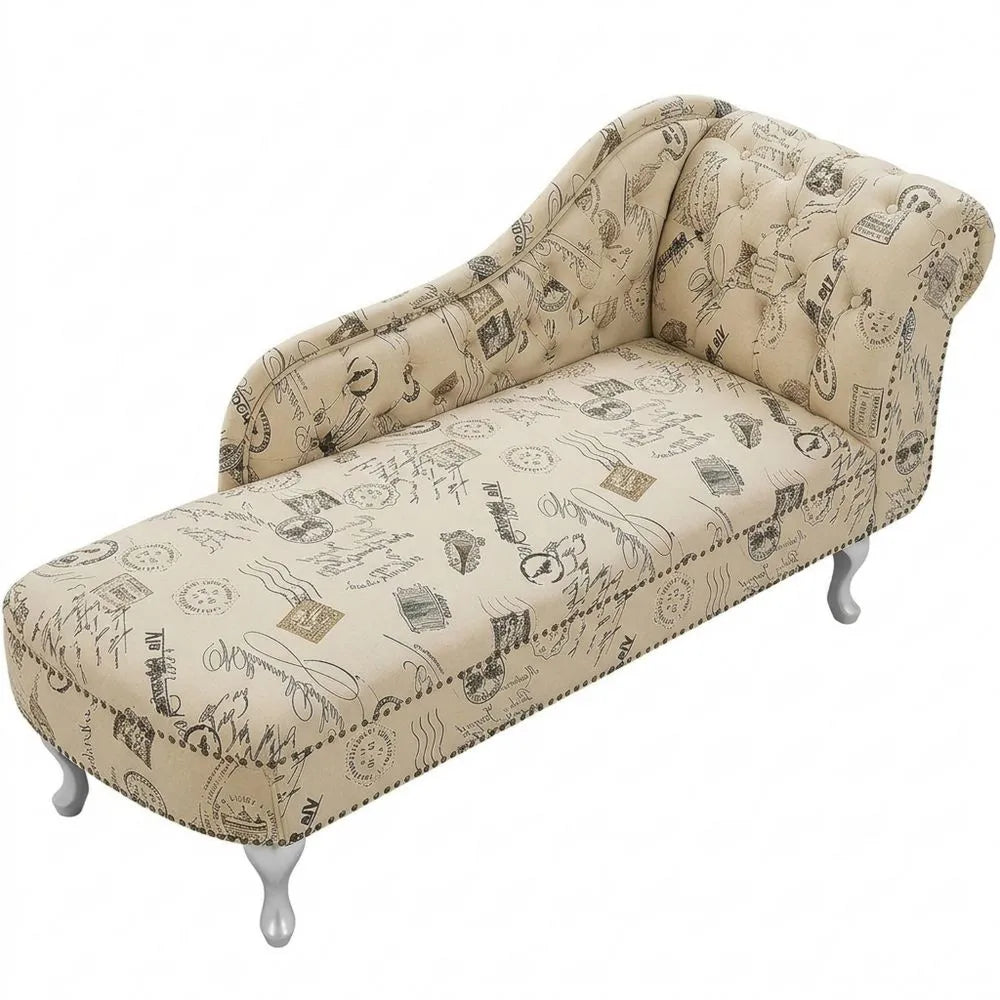 Elegante beige Chaiselongue aus Polyester