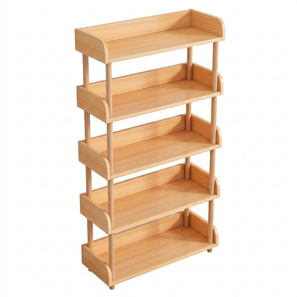 Modernes 5-stufiges Holzregal für Wohnzimmer und Büro