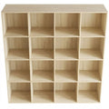Freistehendes Würfelregal mit 8 Fächern, helle Eiche, 60x121x29,5 cm