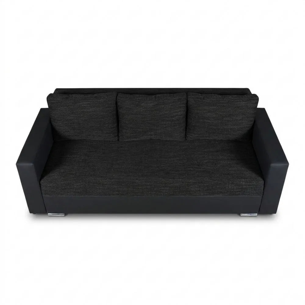 Multifunktionales Schlafsofa mit Stauraum und Chromfüßen, klappbar